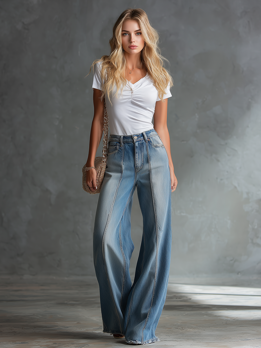Jeanshose im Retro-Stil