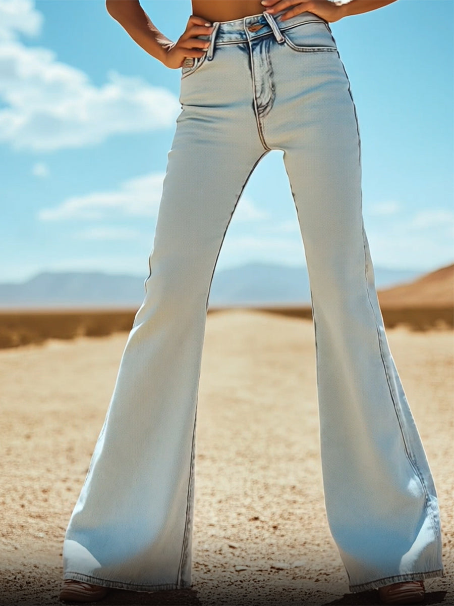 Jeans mit Vintage-Stil, ausgestellten Beinen